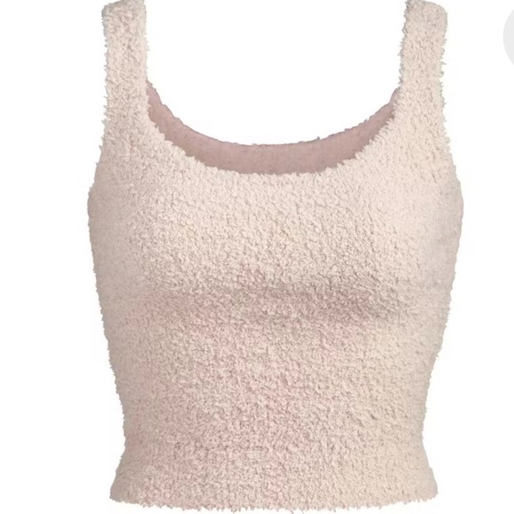 SKIMS Cozy Knit Tank & Shorts Set Dusk Pink NWT Size L/XL - Picture 3 of 5